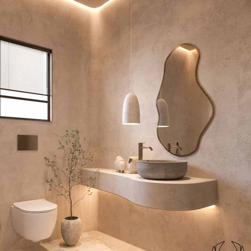 آینه سرویس بهداشتی الف طرح سانا کد BA-70-50