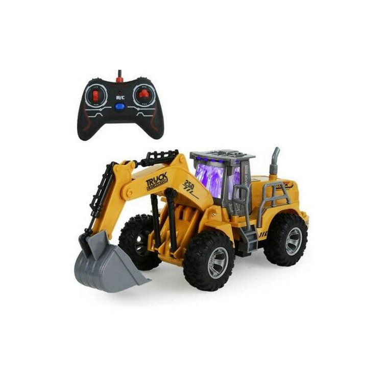 ماشین بازی مدل بیل مکانیکی کنترلی 5 کاناله با کنترل بیسیم، مقیاس 1:31، بدنه پلاستیکی و چرخهای لاستیکی، مناسب 3 سال به بالا