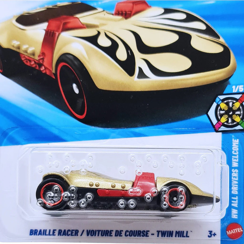 ماشین بازی هات ویلز مدل HW Braille Racer Voiture De Course - Twin Mill