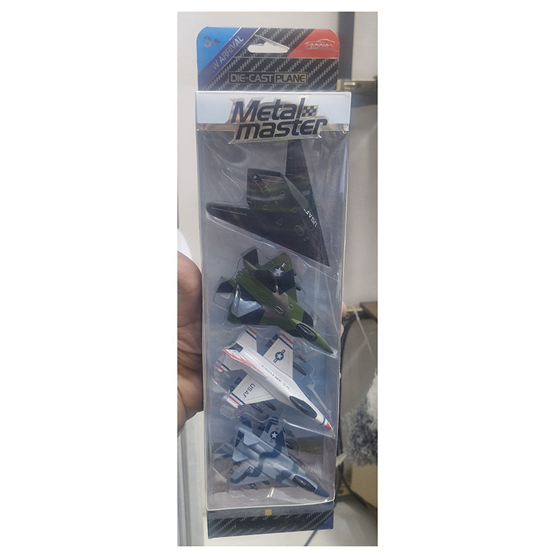 هواپیما بازی مدل فلزی طرح جنگنده مجموعه 4 عددی کد 6680-114