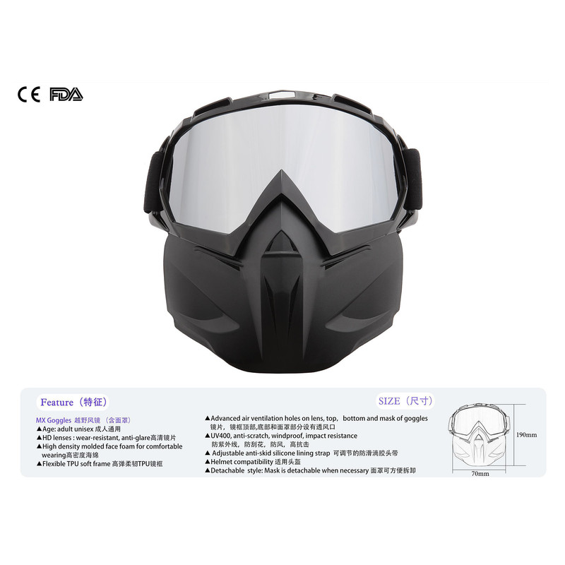عینک موتور سواری هارمن مدل Goggles-03