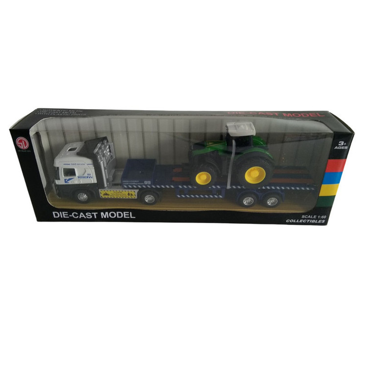 ماشین بازی مدل تریلر حامل تراکتور کد 25tr130a1