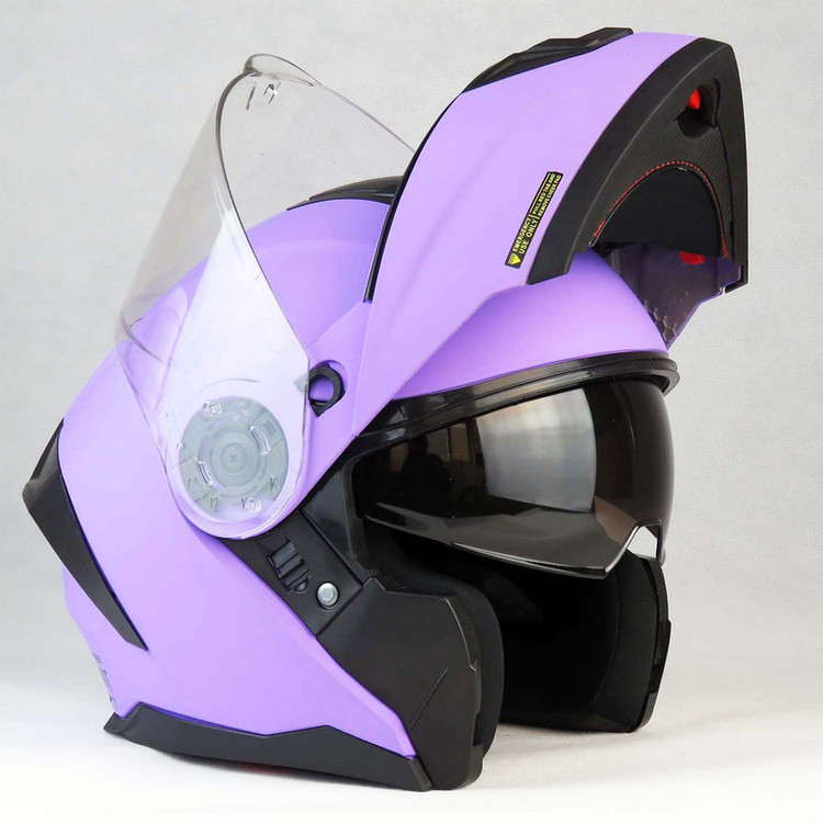 کلاه کاسکت فک متحرک لائوس مدل Matt Orchid کد 2176