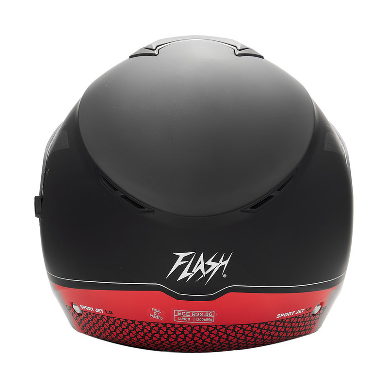 کلاه کاسکت بدون فک فلش مدل 852 matt red-black