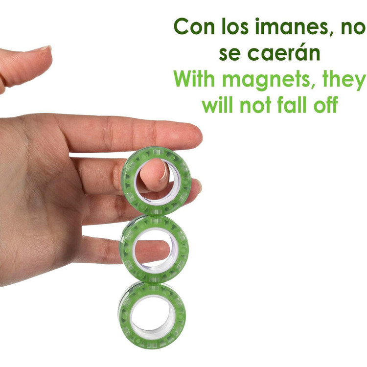 فیجت ضد استرس ریلایف مدل 200 Magnetic Ring طرح حلقه های مغناطیسی بسته ۳ عددی