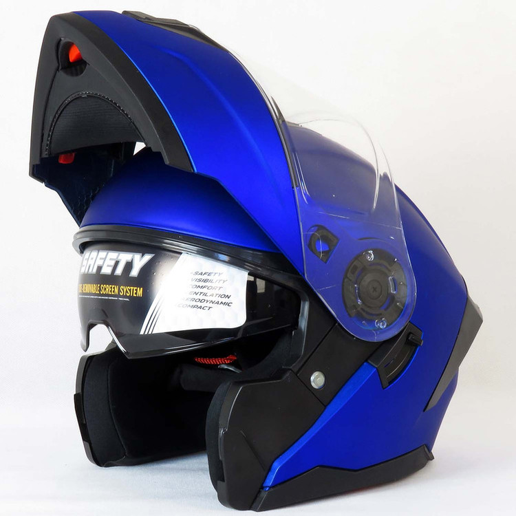 کلاه کاسکت فک متحرک رادین مدل Vortex Blue کد 1941