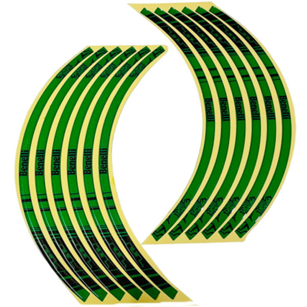 پد برچسب دور رینگ موتور سیکلت وارون مدل W-20-GREN مناسب برای بنلی بسته 12 عددی