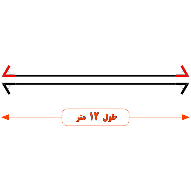 کابل اتصال باتری به باتری موتورسیکلت مدل Fire 1100A-12m مجموعه دو عددی