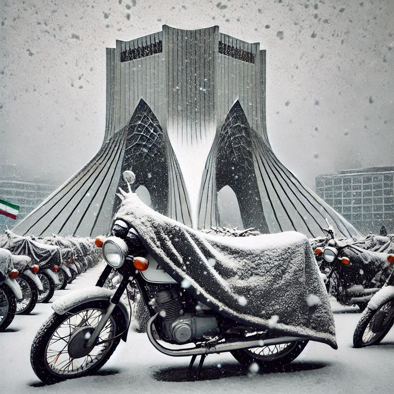 چادر موتور سیکلت ساکا مدل شمعی مناسب برای تی وی اس ویگو