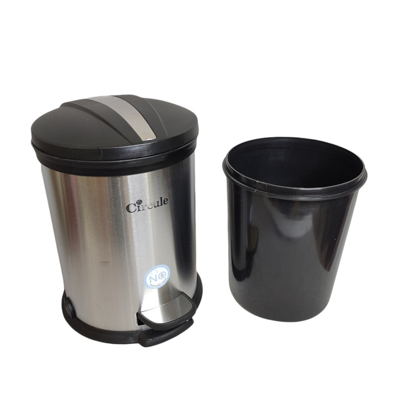 سطل زباله پدالی سرکیول مدل 5 استیل