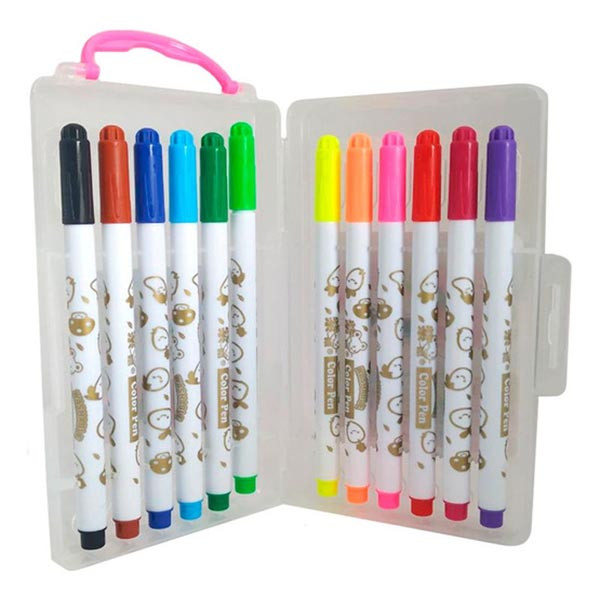 ماژیک رنگ آمیزی 12 رنگ مدل MiNi color pen کد ZS-206
